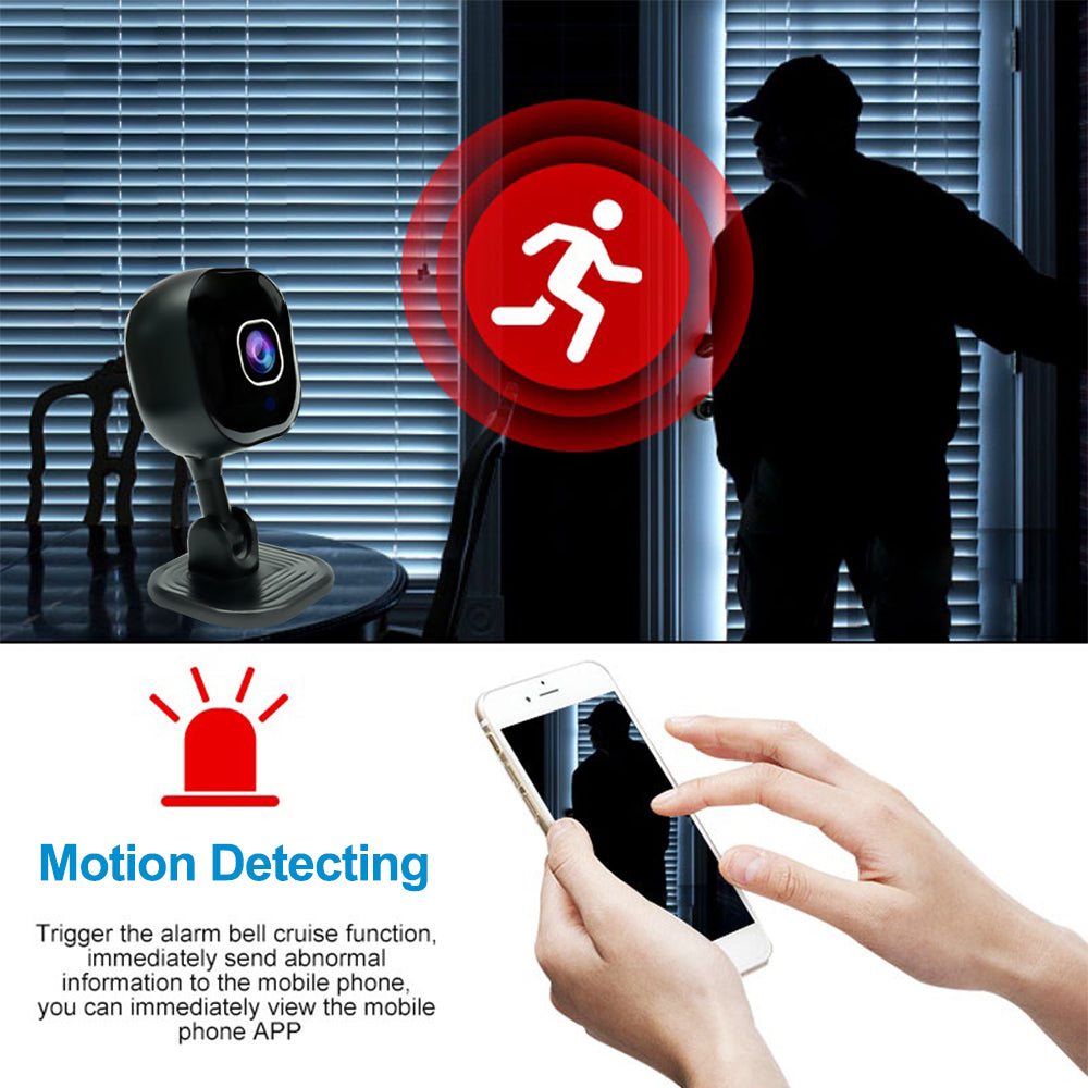 Smart 1080P Indoor Security Camera with 2-Way Audio Siren for Baby Monitor, Dog Camera w/Motion Detection