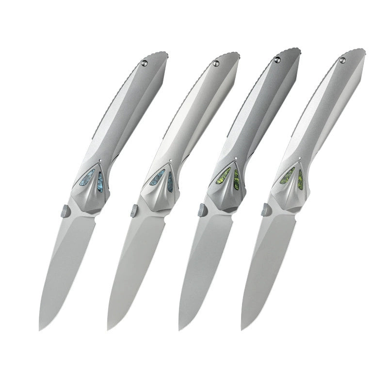 Unsharpened titanium-alloy folding knife product view