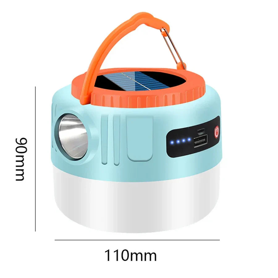 Outdoor Solar Camping Light – Remote-Controlled, Bubble Lamp & Waterproof