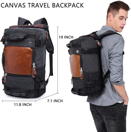 19" Men's Convertible Canvas Travel Backpack