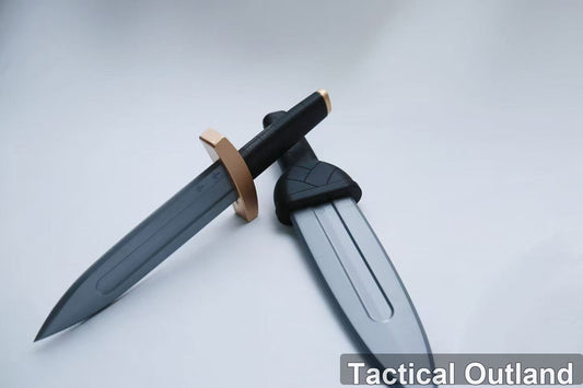 Dual Silver Fantasy Daggers Cosplay Set by Tactical Outland, product view 2