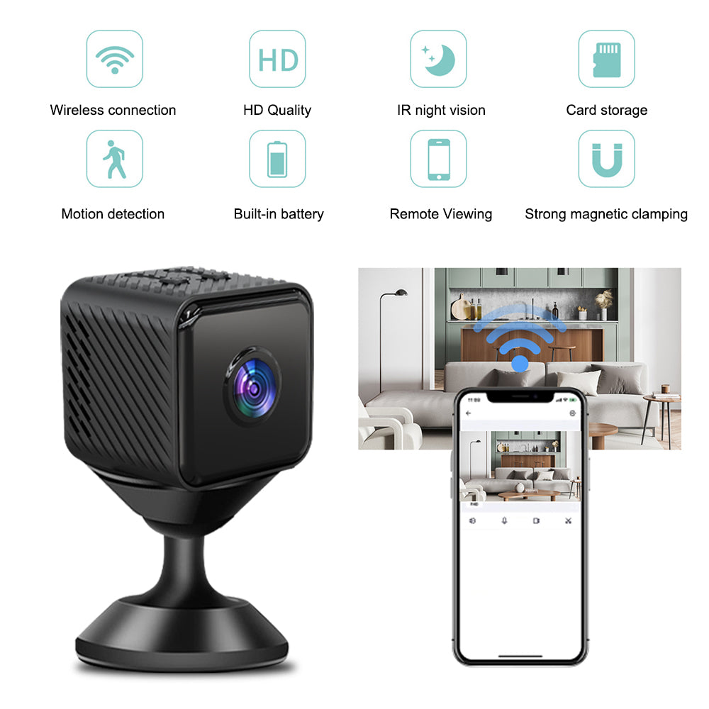 Smart HD Mini WiFi Camera Support Night Vision & Motion Detection & TF Card