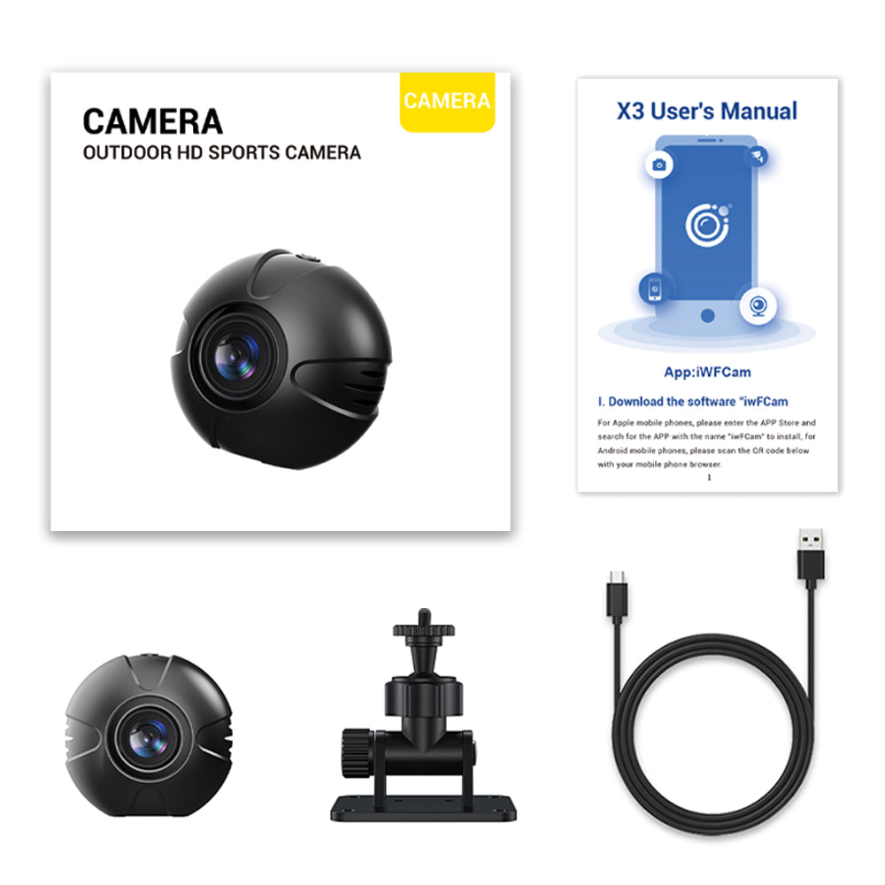 X3 Camera HD Wireless Smart Sports Security Monitoring Camera