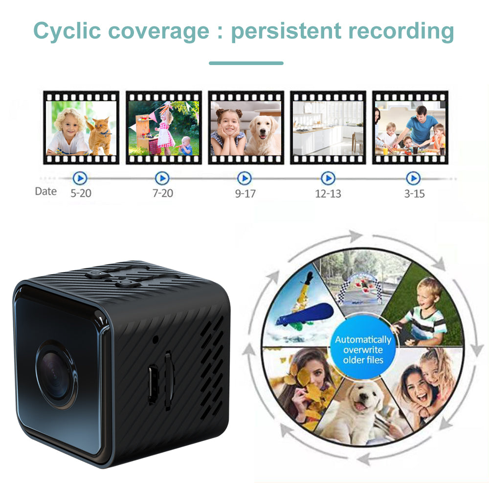 Smart HD Mini WiFi Camera Support Night Vision & Motion Detection & TF Card