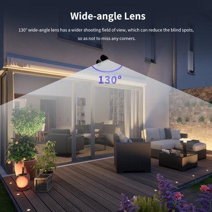 Foldable Wired Indoor Black 1080P HD AC Powered WiFi Surveillance Home Security Camera