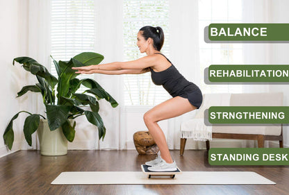Professional Wooden Balance Rocker Board, Support Up To 350lb