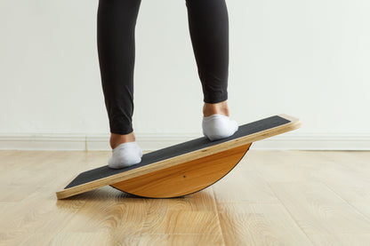 Professional Wooden Balance Rocker Board, Support Up To 350lb