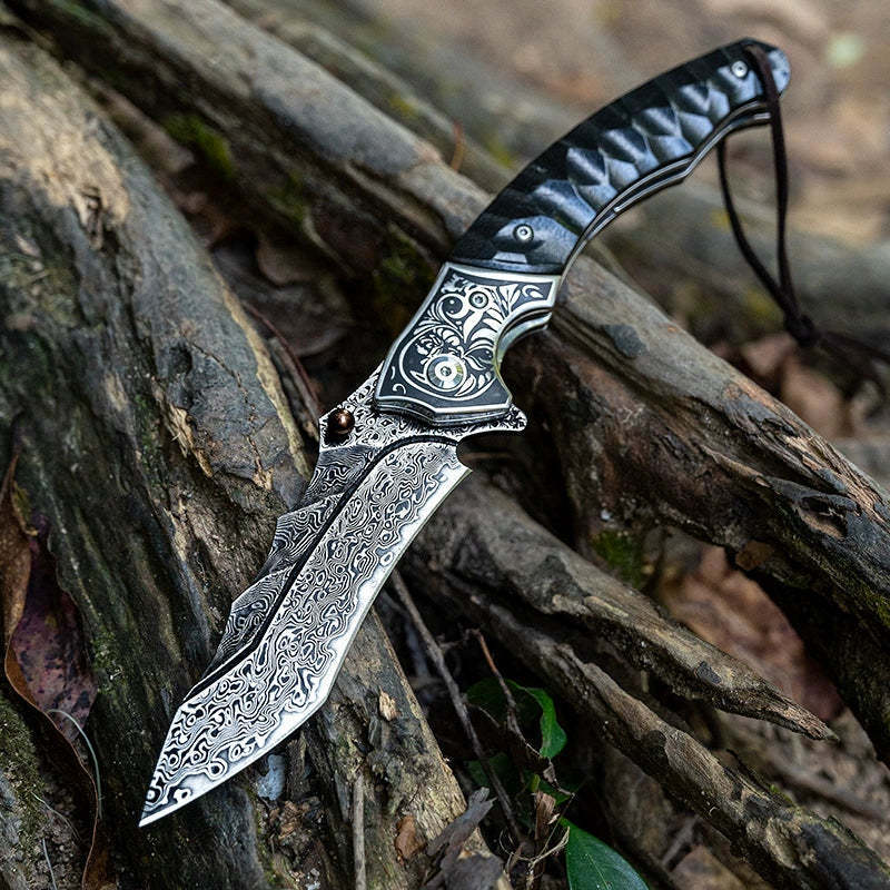 VG10 Damascus Tactical Folding Knife product view