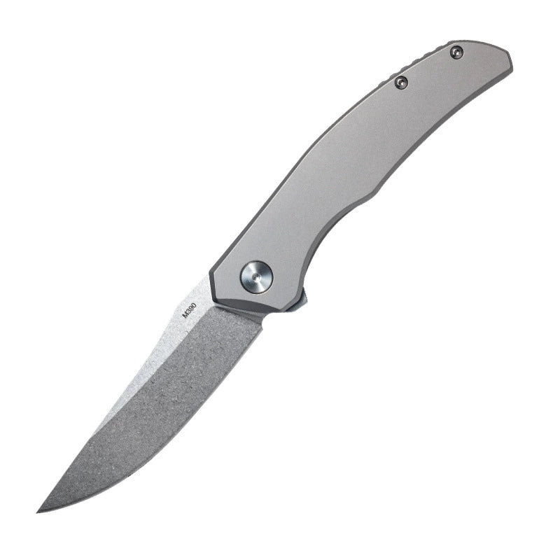 M390 outdoor folding utility knife detail view