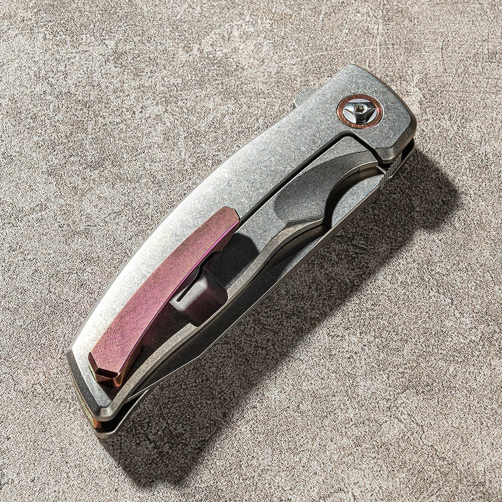 Damascus VG10 Tactical Folding Knife detail view