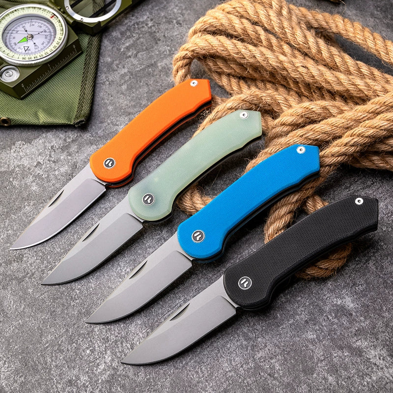 D2 steel forged camping folding knife for outdoor utility