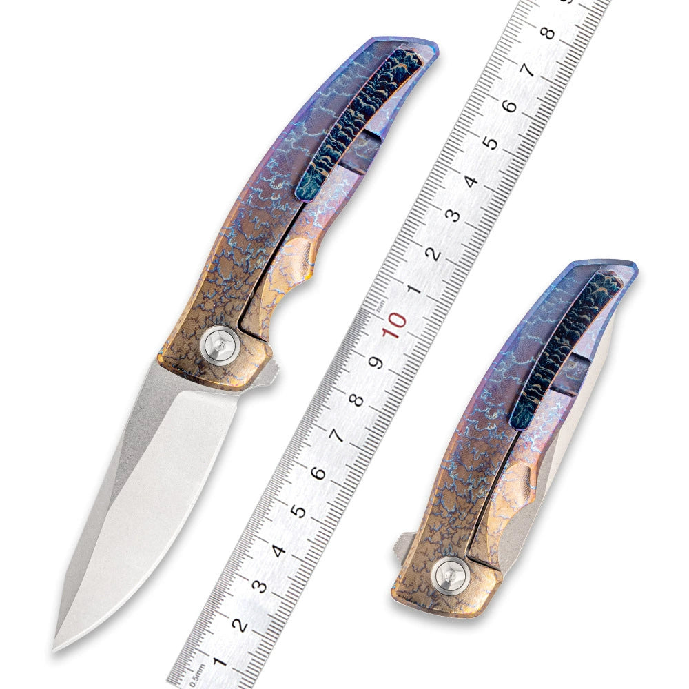 Damascus VG10 unsharpened folding knife product view