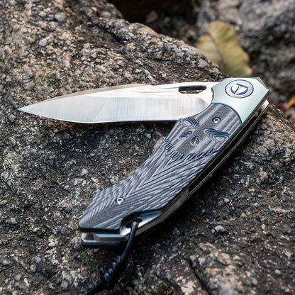 D2 Steel Unsharpened Tactical Folding Knife detail view