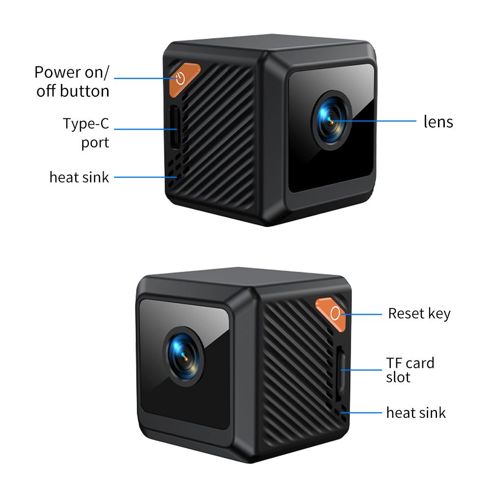 1080P Small Cube Mini HD WiFi Camera,Night Vision, Ideal for Home & Outdoor Security Surveillance