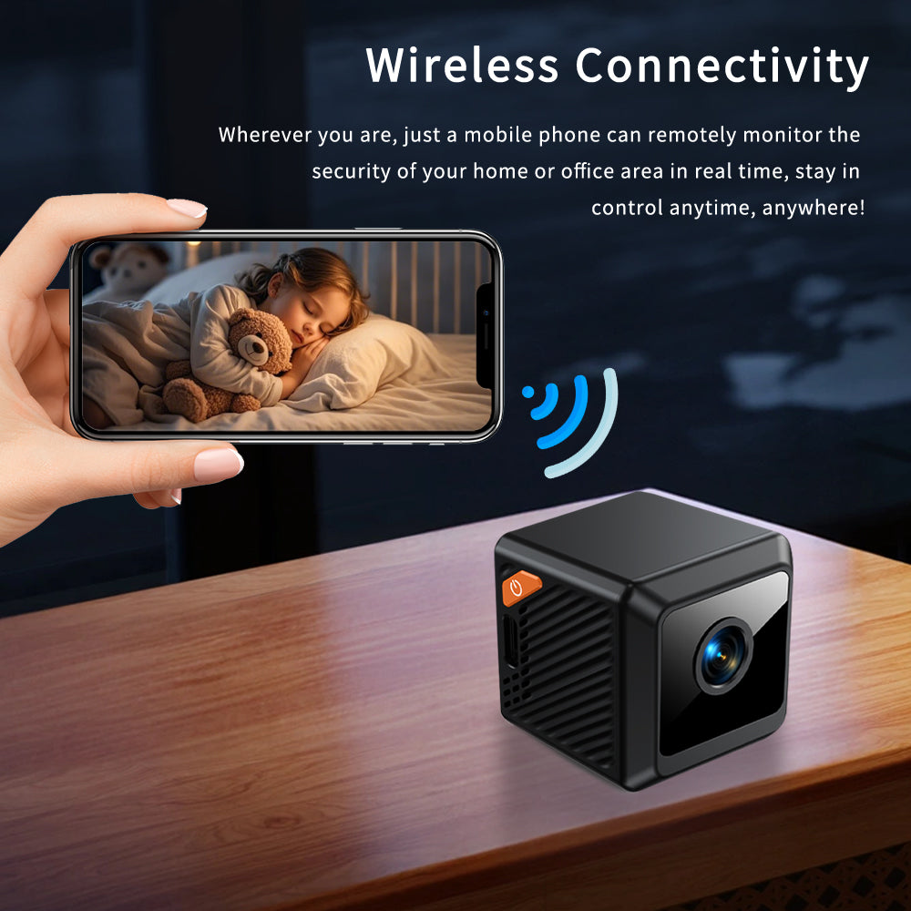 1080P Small Cube Mini HD WiFi Camera,Night Vision, Ideal for Home & Outdoor Security Surveillance