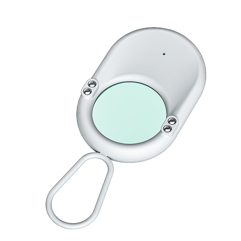 Sleek white anti-spy camera finder featuring infrared scanning technology and compact design.