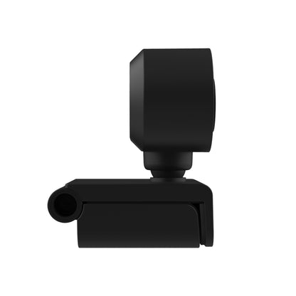 High definition webcam lens with autofocus and built-in noise-canceling microphone.