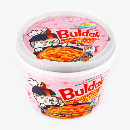 Korean Buldak Carbonara Topokki - Spicy Chicken and Cheese Flavor,6.31oz*3【Trending on TikTok】【Value Pack】