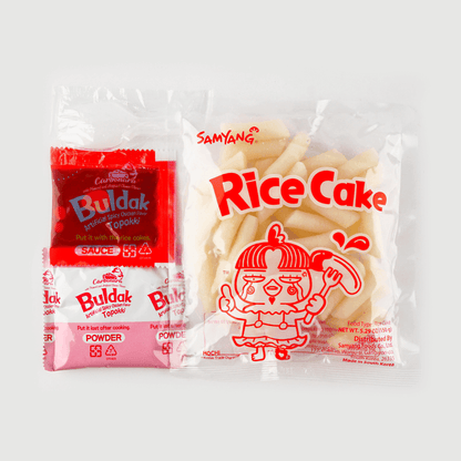 Korean Buldak Carbonara Topokki - Spicy Chicken and Cheese Flavor,6.31oz*3【Trending on TikTok】【Value Pack】