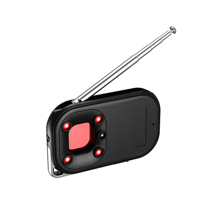 Back view of the Tactical Outland Pro bug sweeper showing the specialized viewfinder and infrared array for privacy protection.