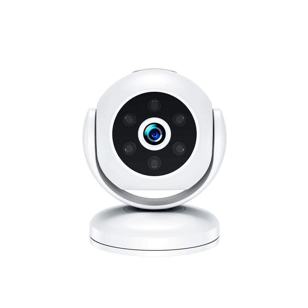 Discreet mini nanny cam for living room monitoring with a wide-angle field of view.