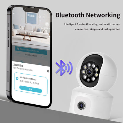 Quick Bluetooth networking and mobile app setup for the Tactical Outland dual lens WiFi camera on a smartphone.