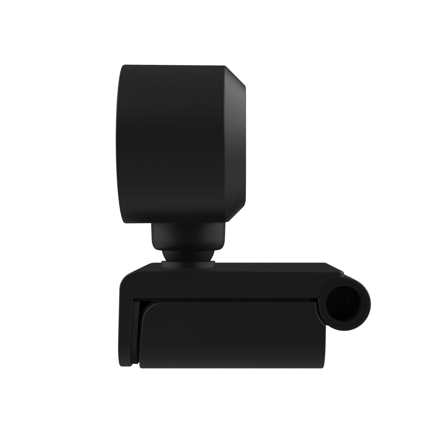 Multifunctional webcam base showing 360-degree rotation and screen clip mounting.