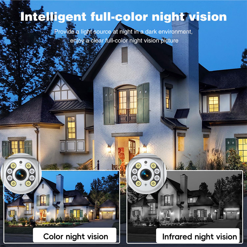 Comparison of Tactical Outland intelligent full-color night vision vs standard infrared night vision.