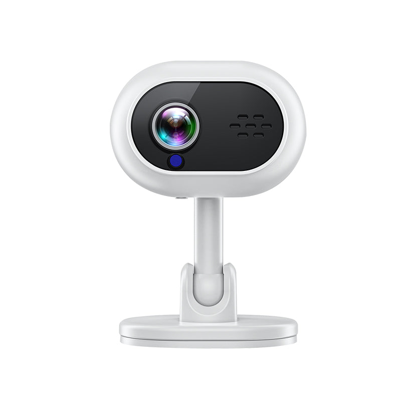Front view of 1080P HD smart nanny cam showing lens and infrared sensors.