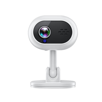 Front view of 1080P HD smart nanny cam showing lens and infrared sensors.