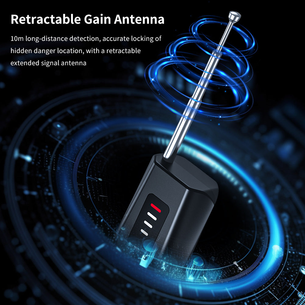 Retractable high-gain signal antenna for the Tactical Outland 4-in-1 detector providing accurate locking of hidden danger locations.