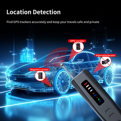 Using the Tactical Outland detector to locate magnetic GPS trackers and hibernation locators hidden on a modern vehicle.