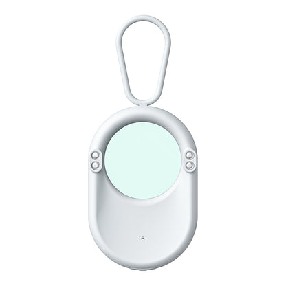 Front view of a white infrared hidden camera finder device for hotel and Airbnb security.
