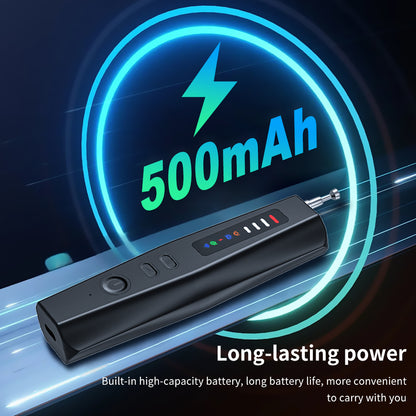 High-capacity 500mAh built-in battery for the Tactical Outland 4-in-1 detector, ensuring long-lasting privacy protection on the go.