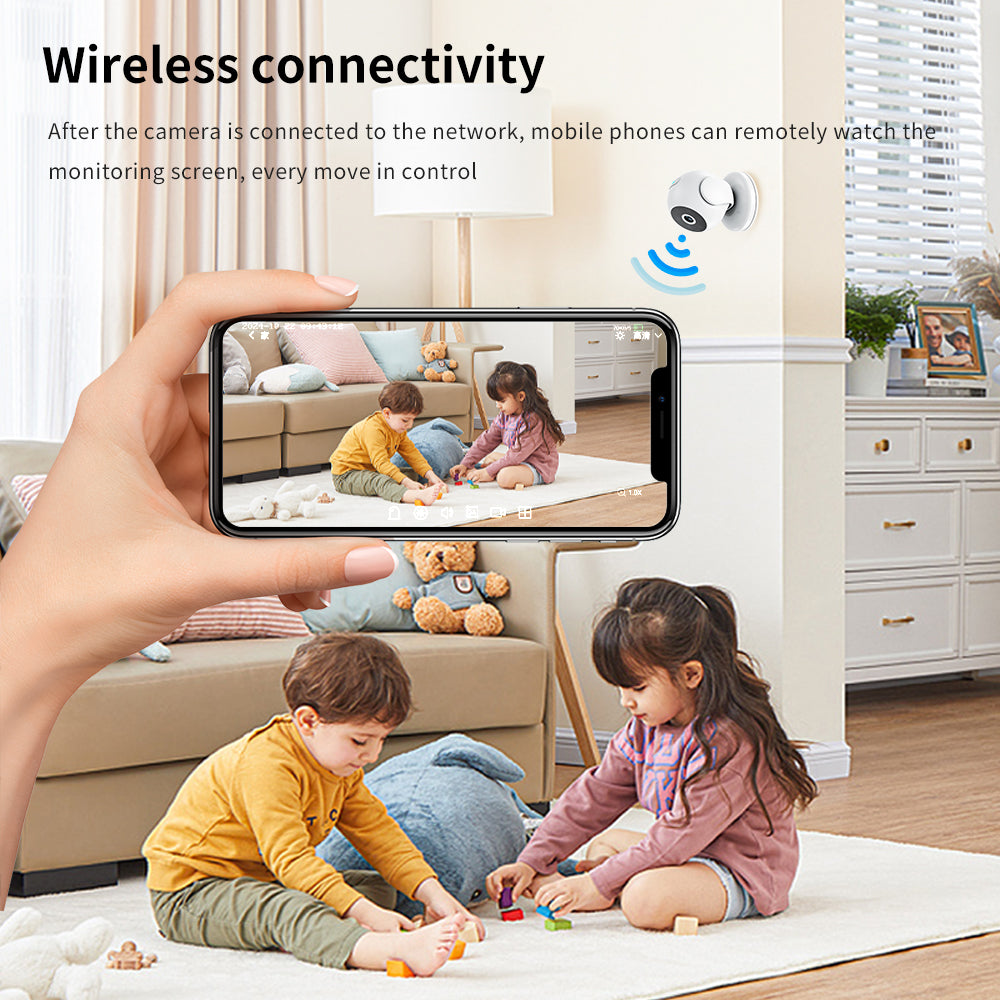 Smart WiFi camera featuring advanced infrared night vision for 24/7 home protection.