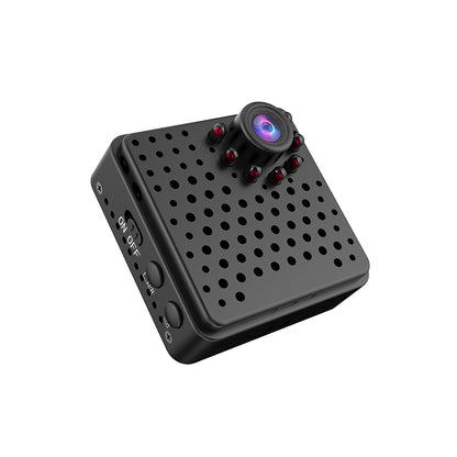 Tactical Outland Pro mini WiFi security camera with infrared night vision LEDs and compact square design.