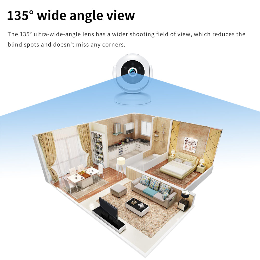 Compact wireless mini camera for home security and baby monitoring with magnetic base.