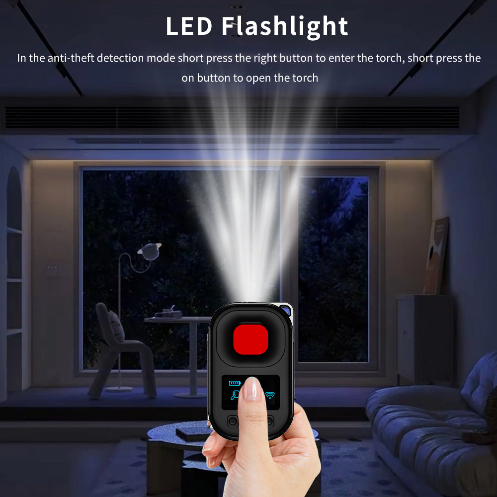 Built-in high-intensity LED flashlight function for emergency lighting and low-light scanning.