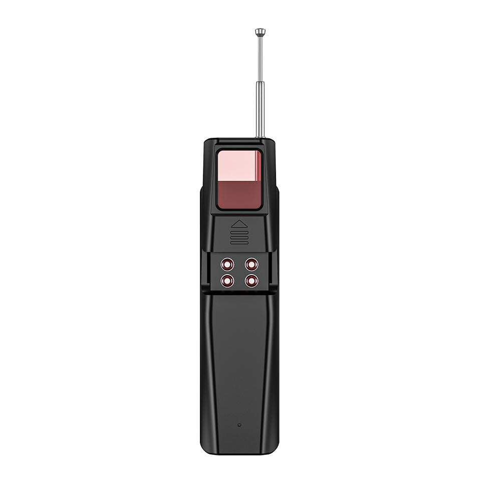 Side profile of the slim, matte black Tactical Outland hidden device finder for portable privacy protection.