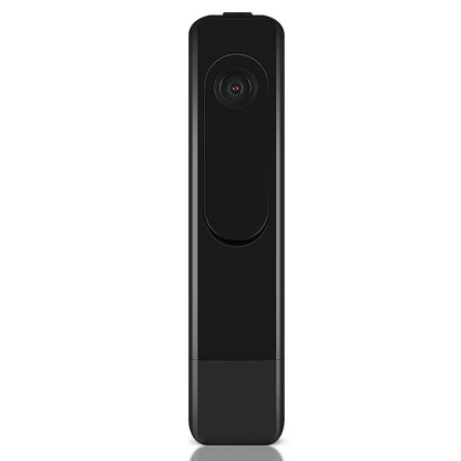 Front-facing view of the portable pocket body camera and voice recorder featuring a centered high-definition lens.