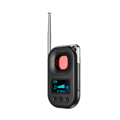 Tactical Outland Pro RF signal detector with fully extended telescopic antenna for long-range spy camera detection.