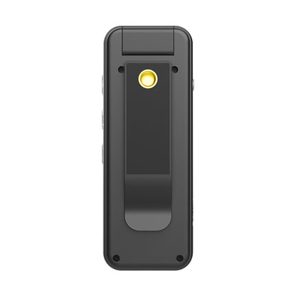Rear profile of the Tactical Outland 4K camera highlighting the 180-degree rotating lens mechanism.