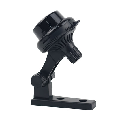 Side view of the small WiFi security camera angled down, illustrating its sleek, discreet tactical design.