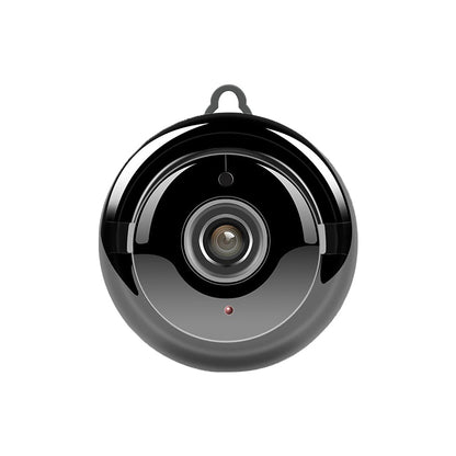 Smart mini camera with built-in microphone and motion detection indicator for real-time monitoring.