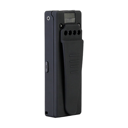 Rear perspective of the rugged tactical body camera designed for extreme outdoor and security environments.