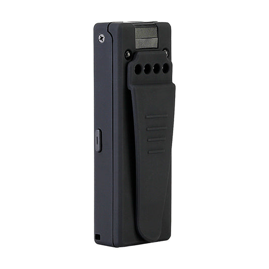 Rear perspective of the rugged tactical body camera designed for extreme outdoor and security environments.