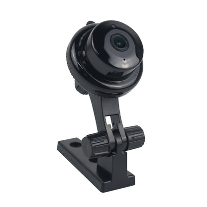 Three-quarter front view of the Tactical HD mini camera, ideal for use as a covert nanny cam on a shelf.