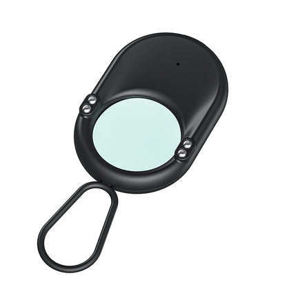 Professional black infrared hidden camera detector with portable keychain strap for travel privacy.
