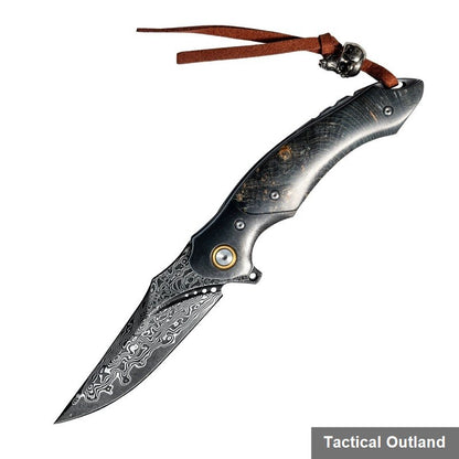 73-layer VG10 Damascus folding knife product profile