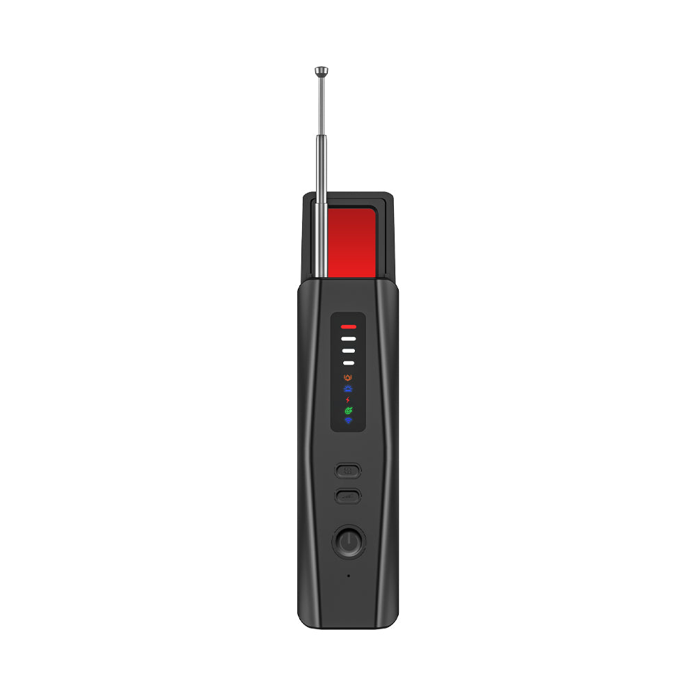 Tactical Outland 4-in-1 anti-spy camera detector with extended antenna on white background.